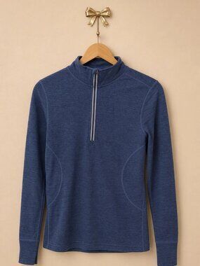 T-Max Wind River Blue Quarter Zip Performance Pullover S